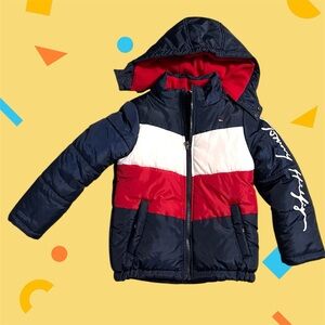 Tommy Hilfiger Navy, White and Red Removal/Hooded Jacket